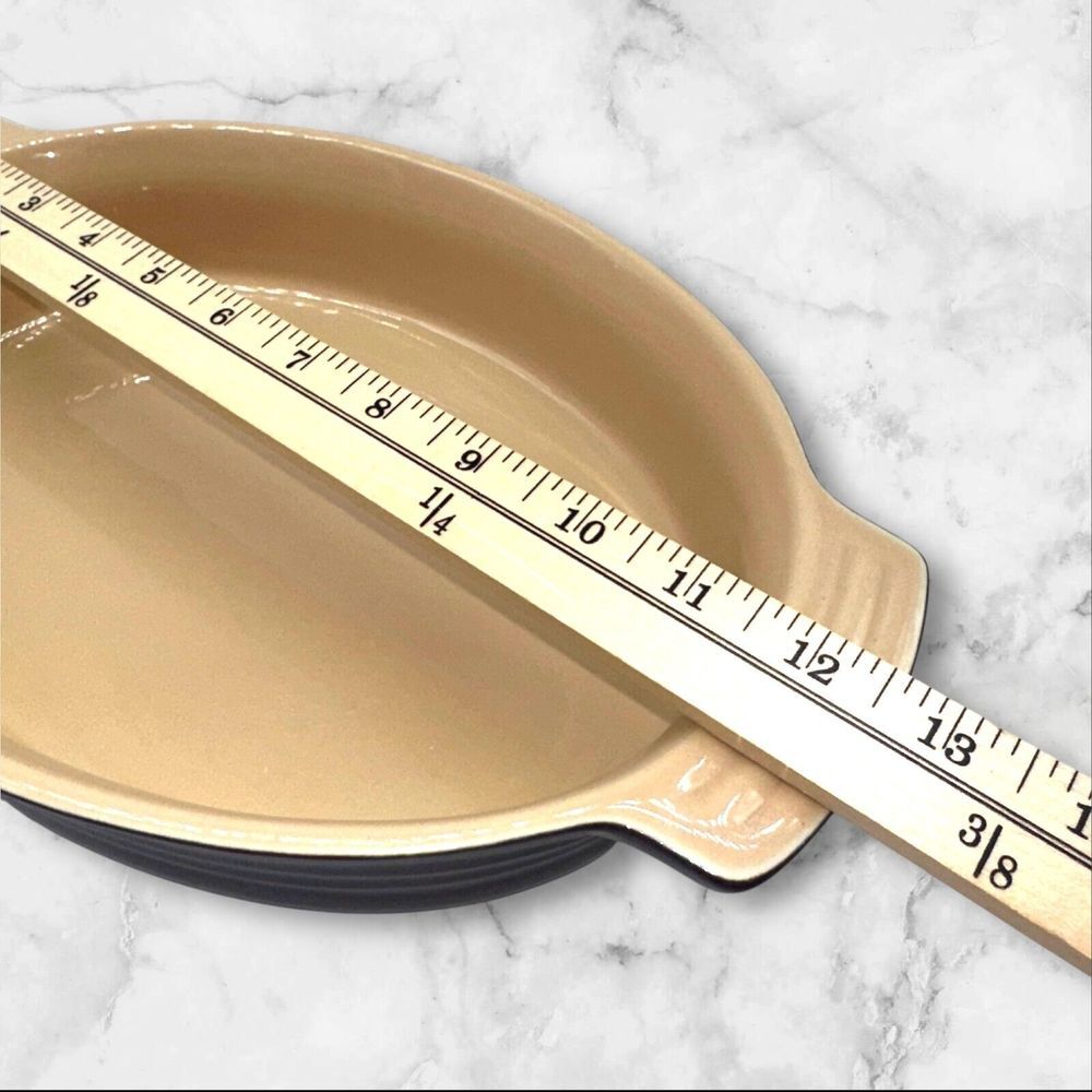 Le Creuset RARE Oval Baker Gratin Dish 10 28 Casserole Stoneware CASSIS Retired - Picture 11 of 13